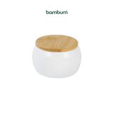 Bambum Simple Bambu Kapaklı Porselen Kavanoz