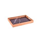 Bambum Siyah Mermer Desenli Marbella 35x23 cm Küçük Tepsi