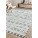 Bambum Soft 1002 Gri Düz Desen Modern Bambu Saten Kaymaz Taban Yıkanabilir Salon Mutfak Halısı GRİ - BEYAZ