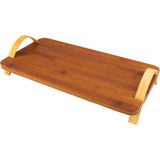 Bambum Vasso Kulplu Sunum Tepsisi 40X20 cm - Kahverengi