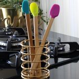 Bambum Zolly Uzun 3'lü Spatula Seti BPA İçermeyen Silikon Uçlar ve Bambu Saplar ile