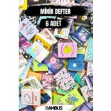 Bambus Home 120 Sayfa Çizgisiz Mini/Minik/Minicik Defter Mini 6 Adet