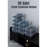 Bambus Home 20'li Şeffaf Erkek Ayakkabı Kutusu