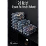 Bambus Home 20'li Şeffaf Şeffaf Kadın/bayan Ayakkabı Kutusu