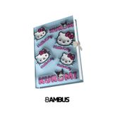 Bambus Home 3 Boyutlu Baskılı Sert Karton Kilitli Kapak Hatıra Defteri Günlük Anı Defteri Kuromıı