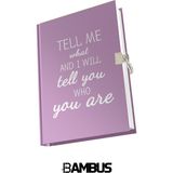 Bambus Home Pastel Renkler Hatıra Defteri Kilitli Günlük Anı Adage Seri - Pastel Mor