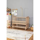 Bamgidoo Ahşap Beşik Anne Yanı Beşik Organik (Boyasız) 60X120 - Tekerlekli Uyku Setsiz ve Yataksız
