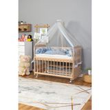 Bamgidoo Anne Yanı Bebek Beşiği Ahşap Mobilya Yeni Doğan Beşik 60X120 - Gri