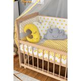 Bamgidoo Mobilya Bebek Beşiği Yastığı Kalp Bulut Ay Model 3 Yastık - Sarı