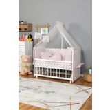 BamgidooMobilya 70x130 Bebek Uyku Seti 8 Parça – %100 Pamuk, Pembe Balina, Yumuşak ve Nefes Alabilir Kumaş, Tek Ebat