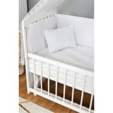BamgidooMobilya (BEŞİK HARİÇ) SADECE UYKU SETİ 70x130 Bebek Uyku Seti 8 Parça, Pamuklu Beyaz Güpürlü, Yumuşak Nefes Alabilir (Beşik Hariç)