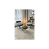 Bamino Çay Seti İkili Koltuk Berjer Ve Puf Takımı 3 lü Takım (Balkon, Salon ,Ofis ,Bahçe Takımı )