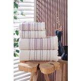 BAMİROSE Liana 50x90 70x140 Cm 4'lü Banyo Havlu Takımı, Plaj Havlusu, Hamam Takımı