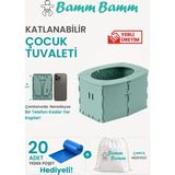 Bamm Bamm Katlanabilir Çocuk Tuvaleti, Portatif Lazımlık 50 kg Taşıma Kapasiteli Kolay Temizlenebilir