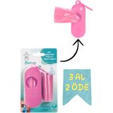 Bamm Bamm Kirli Bebek Bezi Çöp Poşeti 30 Poşet İçeren Pembe Taşıma Çantası Küçük Boy Kokusu Yok