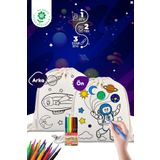 Bammerz Boyanabilir Astronot/zeplin Büzgülü Bez Çanta - Kalemli