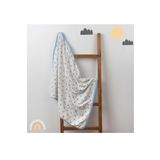 Bamoola Tek Katlı Pamuklu 80x90 Kundak Battaniye Bebek Çoçuk Battaniye