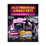 Bamux 4’lü Full Premium Oto Bakım Temizlik Seti - 5LT Pembe Şampuan + Köpük Pompası + Torpido Sütü + Bez
