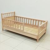 Bamy Doğal Kayın Ağacı Dönüşebilir Montessori Karyola 80x160 cm - Ahşap - 80 x 160 cm