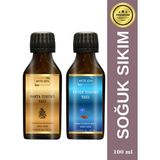 Bamya Tohumu Yağı ve Keten Tohumu Yağı (100ML+100ML) - %100 Doğal Soğuk Sıkım Yağlar - 100 ml