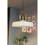 Bamyum Açe Beyaz Tekli Delikli Eskitme Başlık Avize Retro Sarkıt Ofis Showroom Salon Mutfak Avizeleri