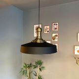 Bamyum Açe Siyah Tekli Eskitme Uzun Tokmak Başlık Avize Retro Sarkıt Ofis Showroom Salon Mutfak Avizeleri