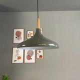Bamyum Antrasit Champion Ahşap Başlık Tekli Avize Sarkıt Salon Mutfak Cafe Butik Lamba Aydınlatma Avizeler - 1
