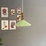 Bamyum Avilla Mint Tekli Metal Avize Ahşap Piyon Başlık Rustik Cafe Mutfak Modern Sarkıt Aydınlatma