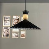 Bamyum Avilla Siyah Tekli Metal Avize Ahşap Kafa Başlık Rustik Cafe Mutfak Modern Sarkıt Aydınlatma