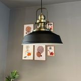 Bamyum Carmelo Siyah Renk Asaletli Tekli Avize Eskitme Başlık Sarkıt Lamba Salon Aydınlatma
