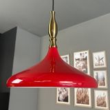 Bamyum Champion Kırmızı Eskitme Simya Başlık Tekli Avize Sarkıt Salon Mutfak Butik Aydınlatma Avizeler