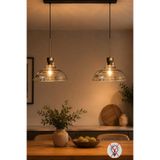 Bamyum İkili Vishi Cam Bal Rengi Avize Eskitme Başlık Retro Sarkıt Lamba Restoran Salon Aydınlatma