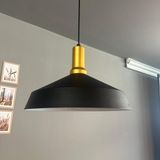 Bamyum Lema Tekli Avize Gold Fener Başlık Sarkıt Lamba Restoran Cafe Salon Avizeleri - Siyah