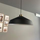 Bamyum Lema Tekli Avize Küçük Plafonyer Başlık Sarkıt Lamba Restoran Cafe Salon Avizeleri - Siyah