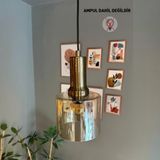 Bamyum Lille Cam Bal Rengi Sarkıt Avize Gold Fener Başlık Lamba Salon Mutfak Avizeleri Pastane Modelleri