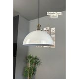 Bamyum Linate Beyaz Tokmak Başlık Avize Tekli Sarkıt Salon Kuaför Dekoratif Aydınlatma
