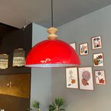 Bamyum Linate Kırmızı Q Kafa Başlık Avize Tekli Sarkıt Salon Kuaför Dekoratif Aydınlatma
