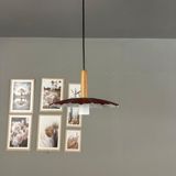 Bamyum Moriva Vişne Çürüğü Metal Avize Ahşap Başlık Tekli Rustik Cafe Modern Sarkıt Aydınlatma