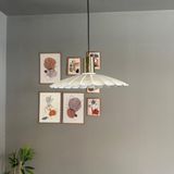 Bamyum Risso Beyaz Metal Büyük Avize Kalın Eskitme Fener Başlık Tekli Cafe Mutfak Modern Sarkıt Aydınlatma - 1