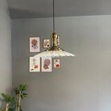 Bamyum Risso Beyaz Metal Büyük Avize Uzun Eskitme Tokmak Başlık Tekli Cafe Mutfak Modern Sarkıt Aydınlatma - 1