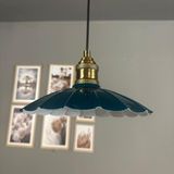 Bamyum Risso Deniz Yeşili Metal Avize Tekli Lale Başlık Mutfak Modern Dekoratif Sarkıt Aydınlatma - 1 - Mavi