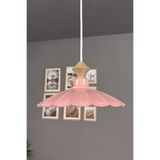 Bamyum Risso Pembe Metal Rustik Küçük Q Kafa Başlık Tekli E27 Sarkıt Avize