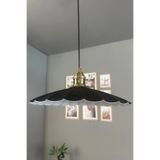 Bamyum Risso Siyah Metal Büyük Avize Sezar Lale Başlık Tekli Rustik Cafe Mutfak Modern Sarkıt Aydınlatma