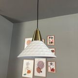 Bamyum Rumy Beyaz Tekli Avize Eskitme Huni Başlık Sarkıt Ofis Showroom Salon Mutfak Avizeleri