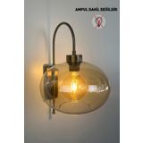 Bamyum Solvia Bal Rengi Cam Aplik Duvar Lambası Modern Otel Cafe Vintage Salon Yatak Odası Merdiven Retro