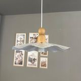 Bamyum Teyra Beyaz Tekli Avize Kalın Ahşap Boncuk Başlık Sarkıt Lamba Restoran Salon Aydınlatma