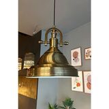 Bamyum Ulmete Gemici Eskitme Başlık Tekli Sarkıt Avize Salon Ofis Otel Restoran Avizeleri Vintage Tasarım - 1 - Kahverengi