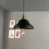 Bamyum Ulmete Siyah Renk Eskitme Huni Başlık Tekli Sarkıt Avize Salon Ofis Otel Avizeleri Vintage Tasarım - 1