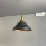 Bamyum Ulmete Siyah Renk Eskitme Külah Başlık Tekli Sarkıt Avize Salon Restoran Avizeleri Vintage Tasarım - 1