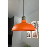 Bamyum Veluna Turuncu Tekli Eskitme Lale Başlık Avize Retro Sarkıt Ofis Showroom Salon Mutfak Avizeleri